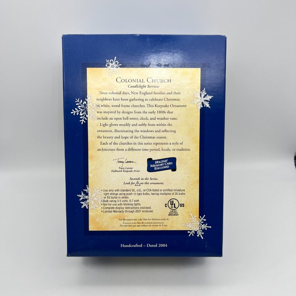 Hallmark Keepsake COLONIAL CHURCH Ornament Magic Collectors Series 2004 NIB - Picture 6 of 11
